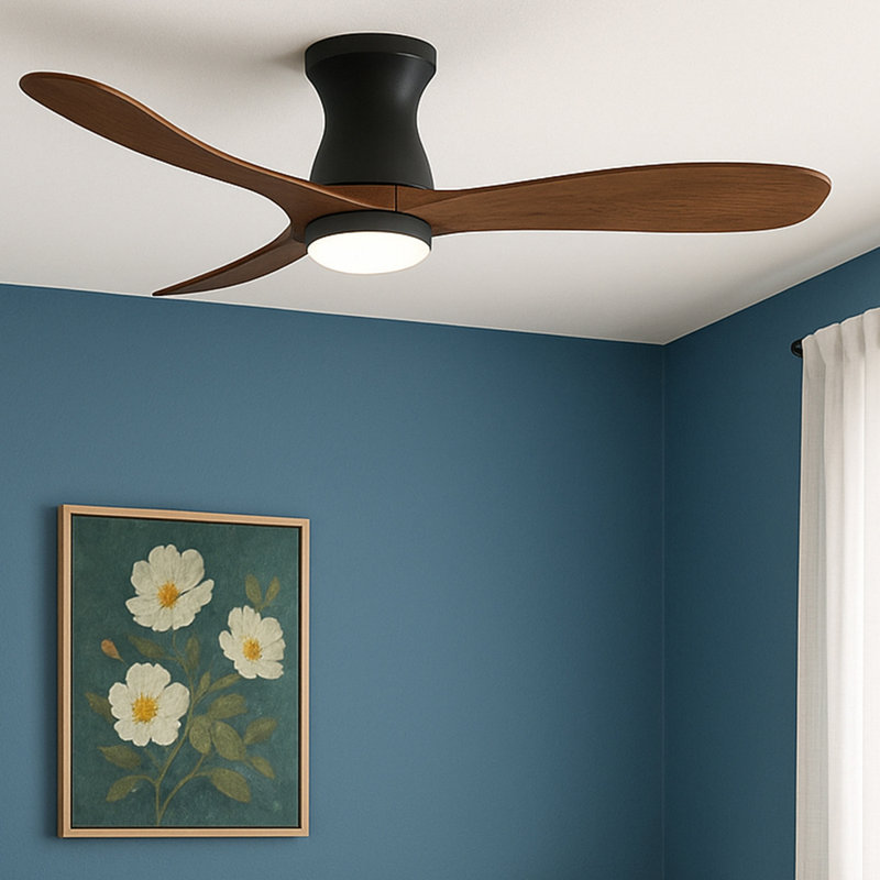 Ventilateur intelligent DEL intégré Swell Flush, Brun