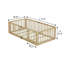 Lit simple en bois d'hévéa robuste, finition naturelle, idéal pour la chambre des enfants