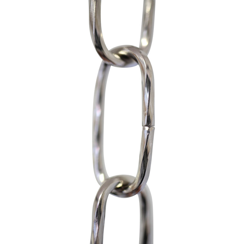 Chaîne de lustre décorative à maillons standard, Nickel poli, 3 pi