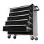 Armoire à outils à 5 tiroirs avec roulettes, armoire de rangement pour outils et organisateur de boîte à outils pour garage, noir