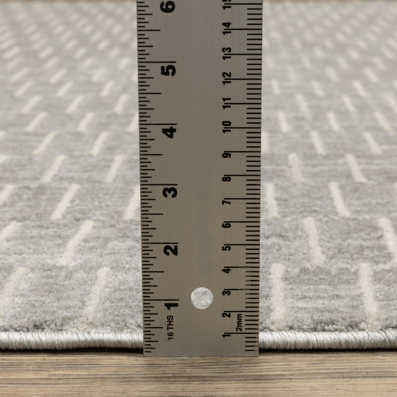 Tapis gris / beige Orion, Tapis de couloir 2 pi 3 po x 7 pi 7 po
