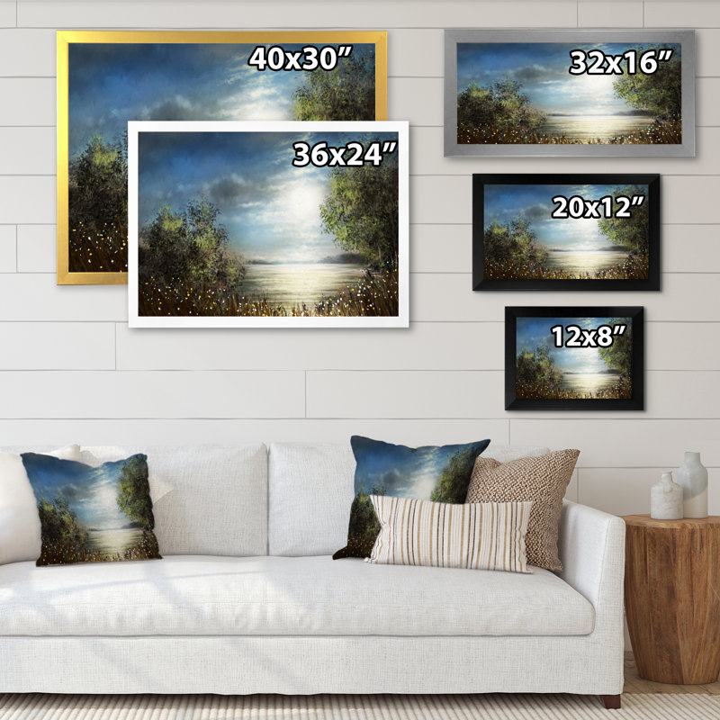 Winter Sunrise Landscape - reproduction de cadre photo sur toile, Cadre noir, H 12 po x l 20 po x P 1 po