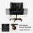 Meroy Transitional Simple Assemble 360° Swivel Tilting Office Chair with Solid Wood Legs-1455413678