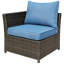 Ensemble de conversation en osier / rotin pour 4 personnes avec coussins-1074686393