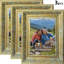 Cadre 3 pièces à fixation murale antique en or antique pour photos 5 po x 7 po