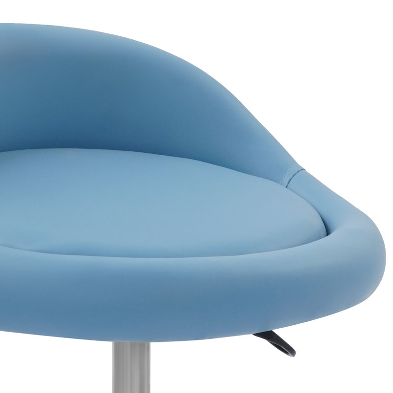 Tabouret de bureau réglable à roulettes, Bleu