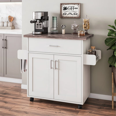 Chariot d'îlot de cuisine mobile de qualité supérieure avec des caractéristiques polyvalentes pour une cuisson efficace