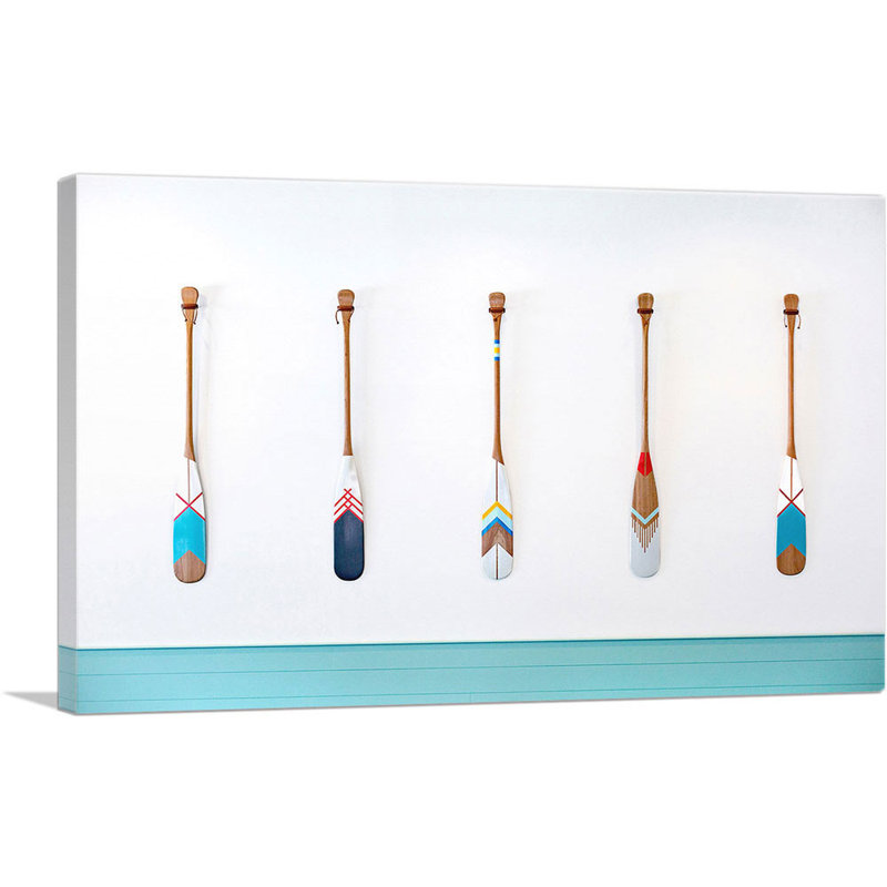 «Colorful Oars Home Decor», reproduction d'art sur toile tendue, H 26 po x l 40 po x 1,5 po