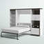Lit escamotable double avec étagère et bureau escamotable Camalla-57534140