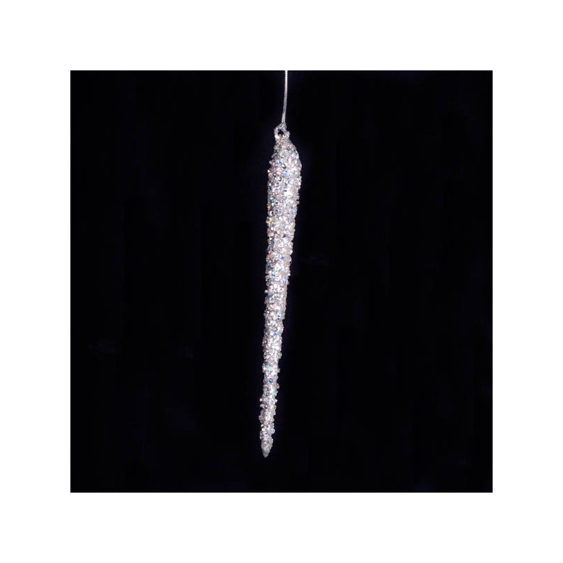 Finial Ornament, 20cm H x 5cm W x 5cm D, Silver