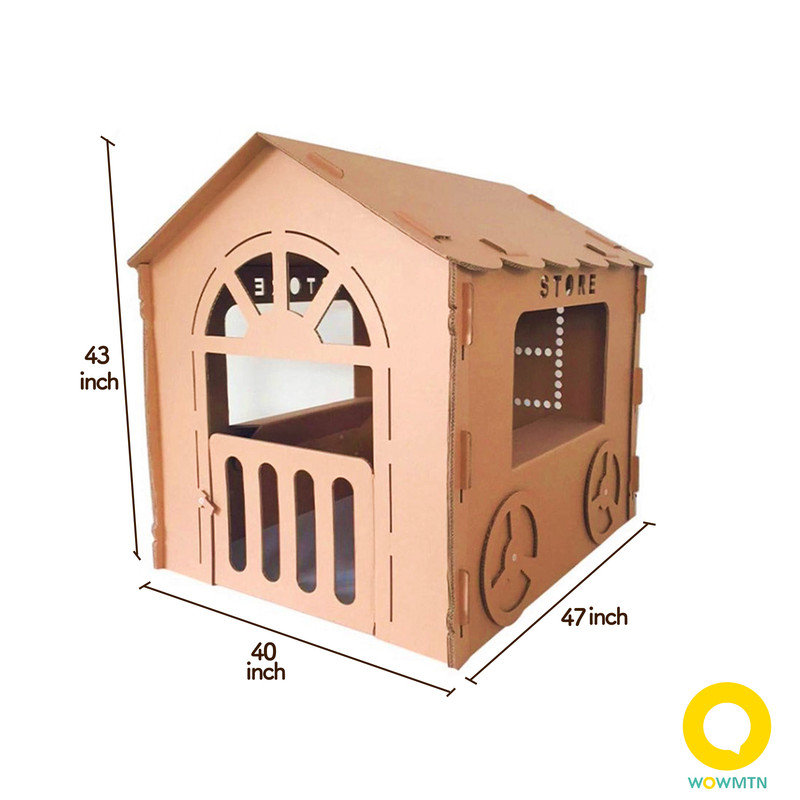 WOW Space 40'' W x 47'' D Indoor Cardboard DIY Playhouse Kit