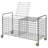 2-Compartment Metal Sports Rack Cart