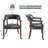 Elani Bankers Swivel Tufted Dining Chairs with Casters and Arms-1480359264-1480359255