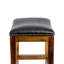 Tabouret de bar Saddle - crocodile noir