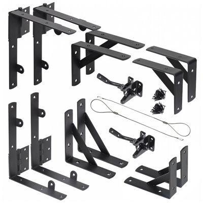 Heavy-Duty Wooden Gate Frame Kit with Weather-Resistant Galvanized Steel & Wire Pull