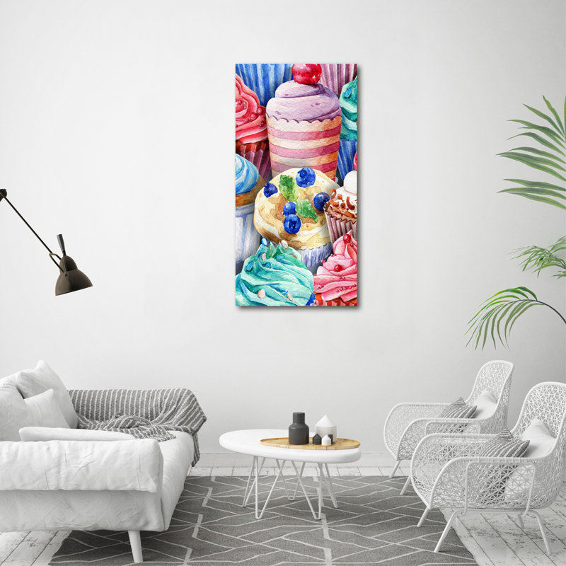 Colorful muffins 1 Piece Wrapped Canvas Wall Art