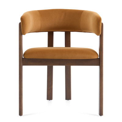 Amara Dark Brown Fabric Dining Chair