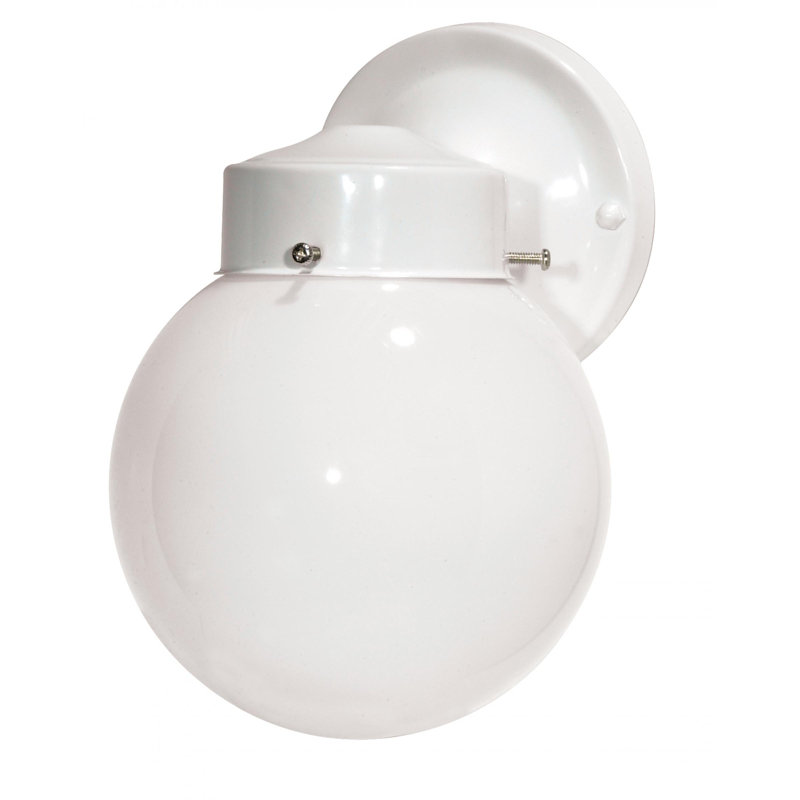 Applique murale d'extérieur à 1 ampoule Olmo, Blanc lustré