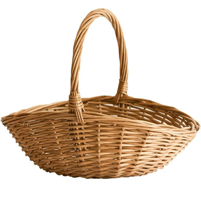 Woven Willow Picnic Basket, (Natural)