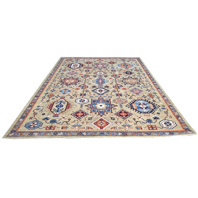 Clearance One-of-a-Kind Rectangle 7'11" X 10'1" Wool Area Rug Tan