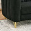 Canapé de 63 po en chenille de 63 po, canapé profond de luxe à 2 places, canapé capitonné moderne, canapé avec pieds en métal doré pour le salon, la chambre à coucher et un appartement-1020688780