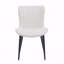 Ensemble de 2 chaises de salle à manger crème: similicuir style moderne Mid-Century