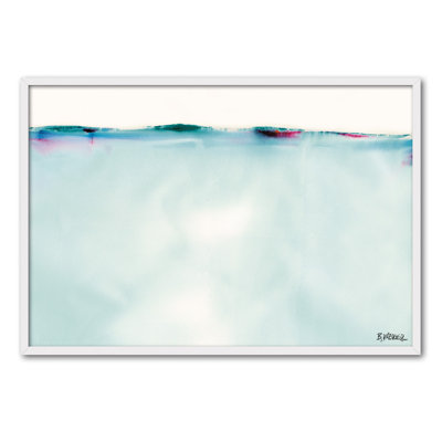 Paisaje Helado Turquesa by Bruno Vázquez - Picture Frame Rectangle Painting