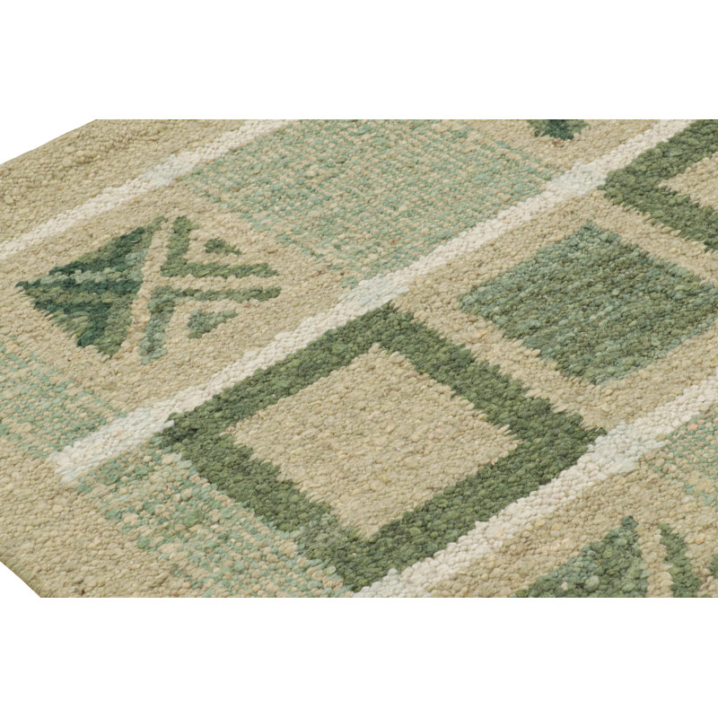 Scandinavian Wool Geometric Area Rug, Rectangle 10' x 14'