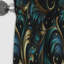Or et bleu Luxury Damask Serenade IV - Rideau damassé - Rideau occultant en velours - 1 panneaux-107535899