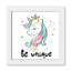«Be Unique», impression sur papier licorne-47848669-47848660