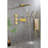 Gold Wall Mounted Shower, 3 Body Sprays & Handheld, Natural Style Shower System, Method