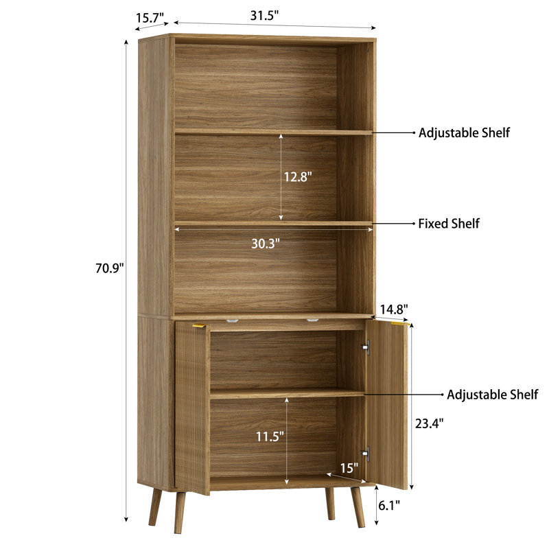 Ensemble de chambre à coucher 3 pièces (1 commode + 2 armoires), Noyer