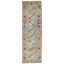 Tapis oriental tribal 3 x 9 bleu One-of-a-Kind