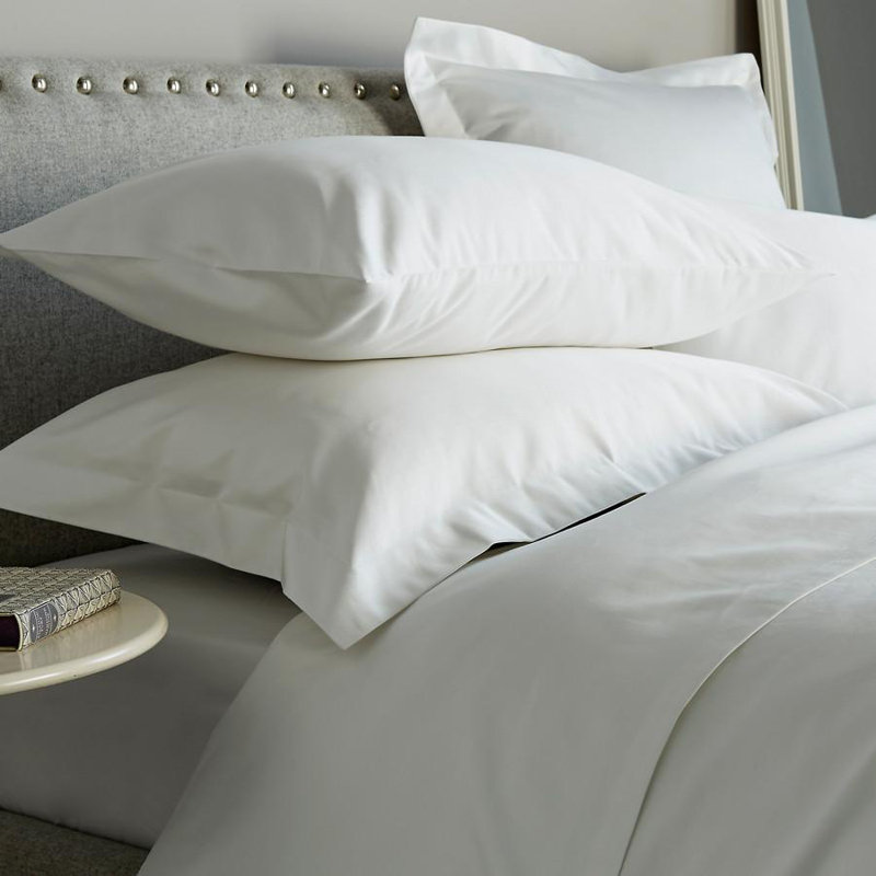 600 Thread Count Sateen Superking Pillow Case, White