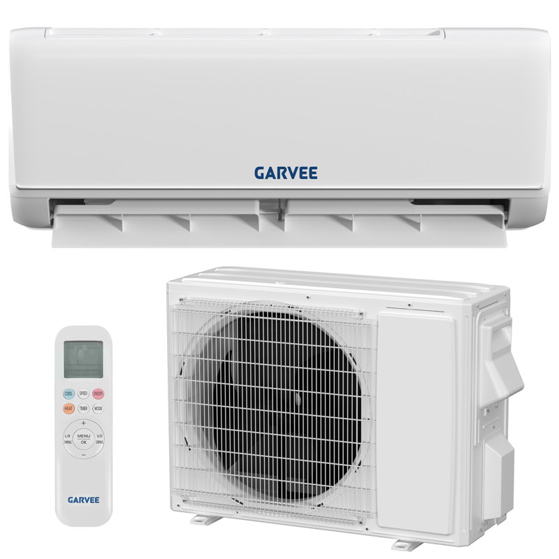 Climatiseur intelligent divisé 9 000 BTU GarveeHome - SEER 18,5 WiFi activé, CA à économie d'énergie 230 V avec réfrigérant R32, refroidissement et chauffage pour les petites pièces et le bureau à domicile