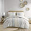 Ensembles de literie en coton de style Mid-Century, blanc / bleu marine, double / grand confort hypoallergénique