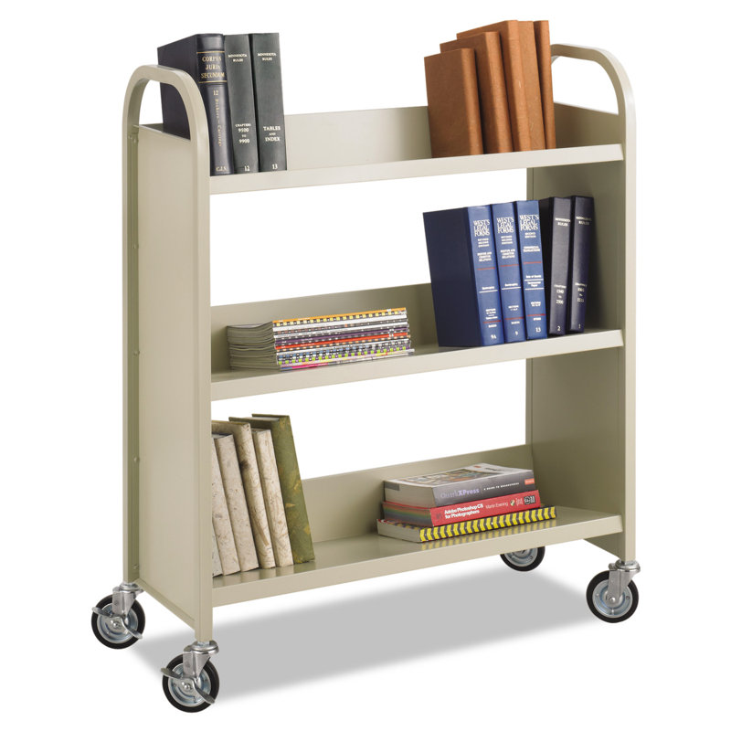 Book Cart, 43.5" H x 36" W x 14.5" D
