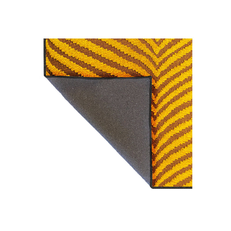 Tapis bleu tissé lavable rétro Mosso, 4'7" x 6'7"