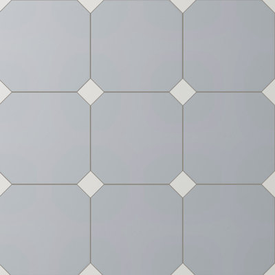 Vaudeville Octagon Humo W/Taco 7-7/8 In. X 7-7/8 In. Porcelain Floor And Wall Tile