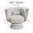 Modern Upholstered Swivel Barrel Chair-1394183179