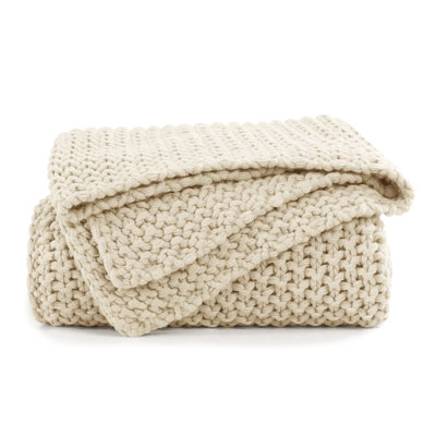 BEDELITE Cozy Chunky Cable Knit Throw Blanket for Couch