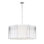 Everly Quinn Regal Terrace Polished Nickel With White Fabric Pendant