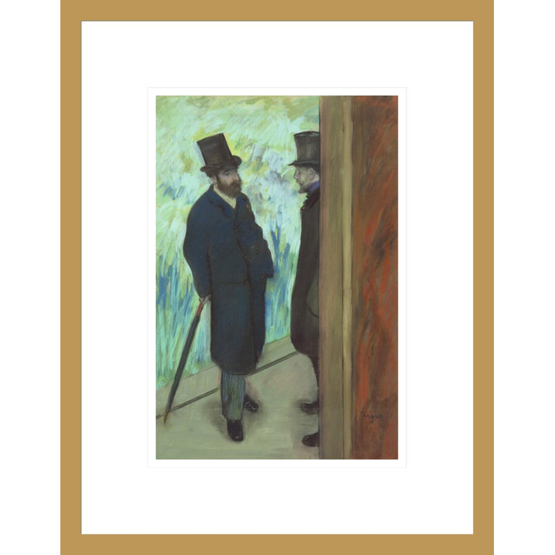 «Friends at the Theatre» Ludovic Halevy (1834-1908) et Albert Cave (1832-1910) par Edgar Degas, impression giclée encadrée