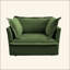 Fauteuil à housse avec 1 grand coussin de dossier et 2 grands coussins décoratifs, 1 siège profond et 1 canapé confortable-1255068826