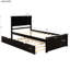 Lit plateforme simple avec lit gigogne amovible et fonctionnel pour les invités-963089850