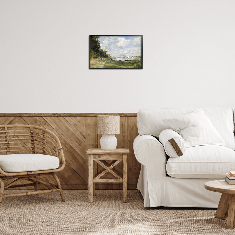 Giclée classique Monet Bassin d'Argenteuil par one1000paintings, H 12 po x l 18 po, Giclée encadrée noir minuit