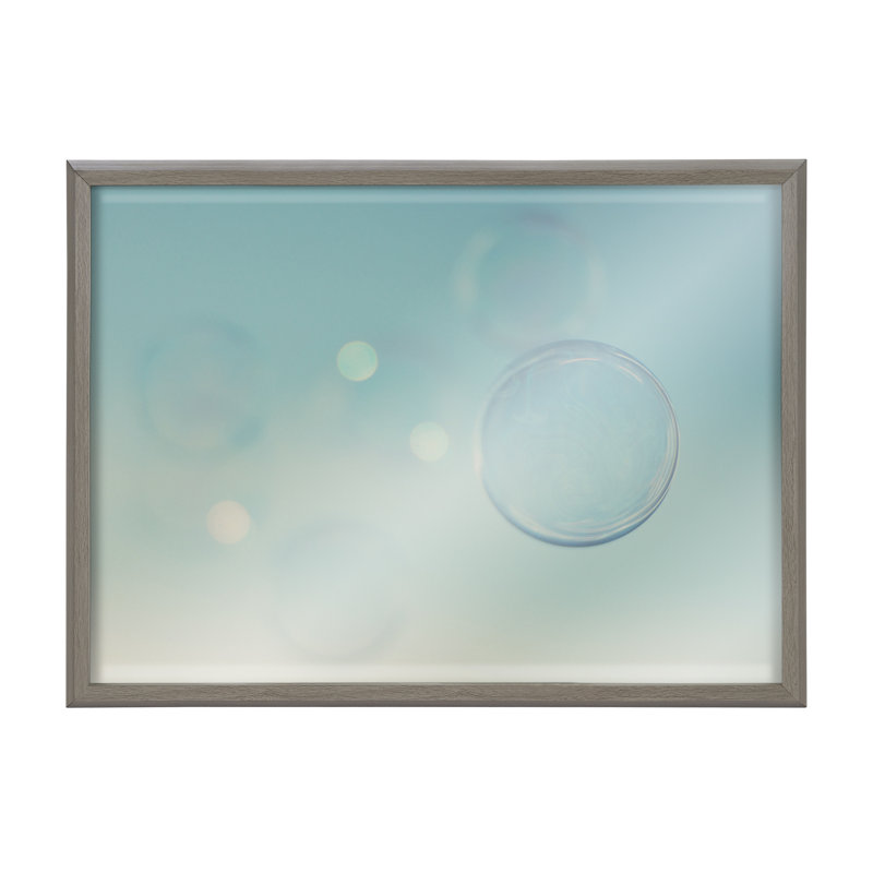 Blake Bubble Rectangle Abstract Framed Glass Print