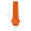 Vase décoratif Seny, col étroit, base évasée, céramique orange 16 po
