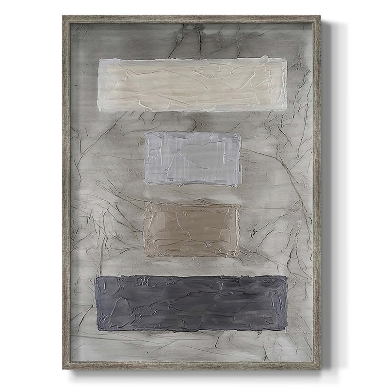 Metallic Monoliths I Framed Print - Solid Wood, 11" H x 9" W