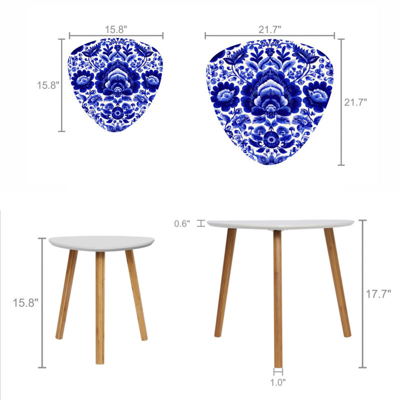 Ensemble de 2 tables basses gigognes Triangle